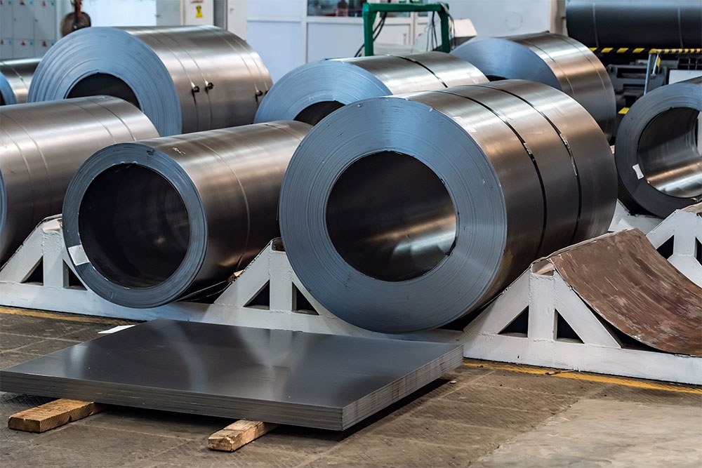 Steel coils.