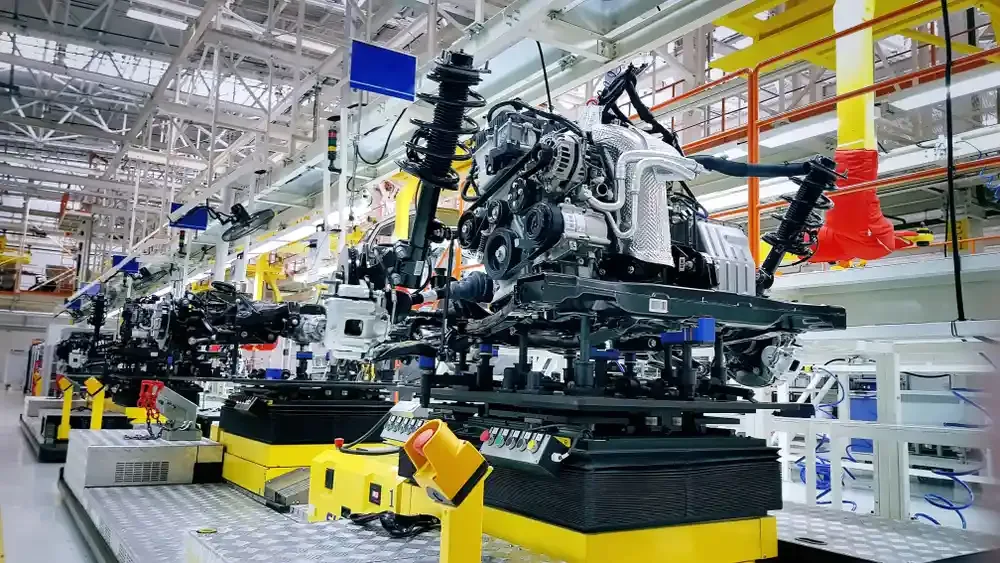 combustion engine car factory