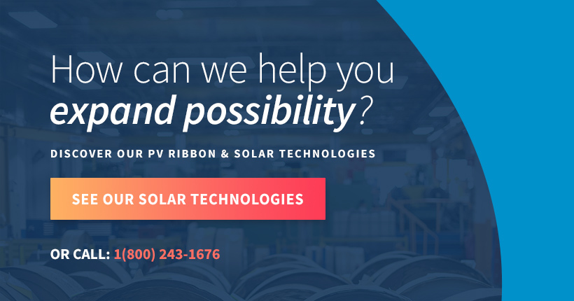 Discover our PV Ribbon & Solar Technologies